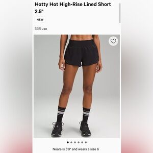 Lululemon Hotty Hot High Rise 2.5in Shorts